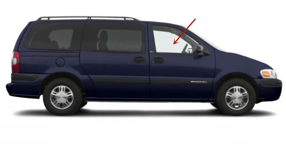 Passenger Right Side Front Door Window Door Glass Compatible with Oldsmobile Silhouette 1997-2004 Models