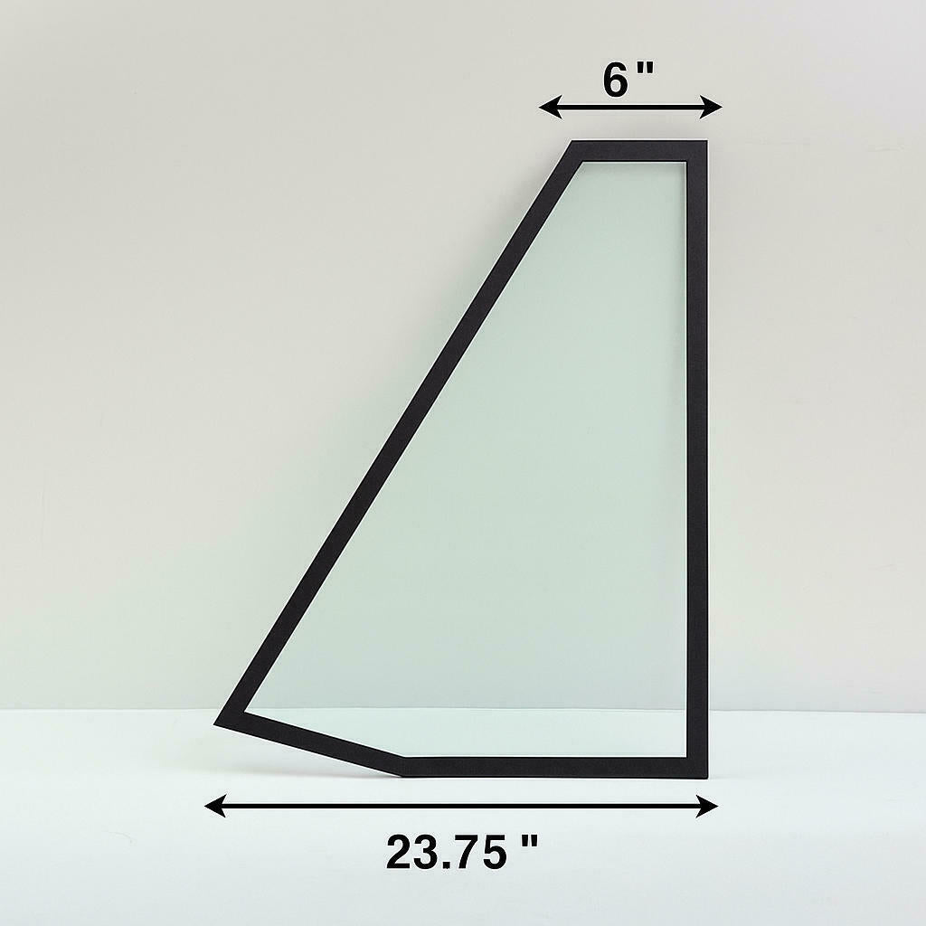 Tempered Driver Left Side Outer Windshield Window Glass ( Top Lens 6 " , Bottom Lens 23.75" ) Compatible with Utilimaster Aeromaster 2000-2012 / Workhorse FasTrack Step Van 2006-2012 Models