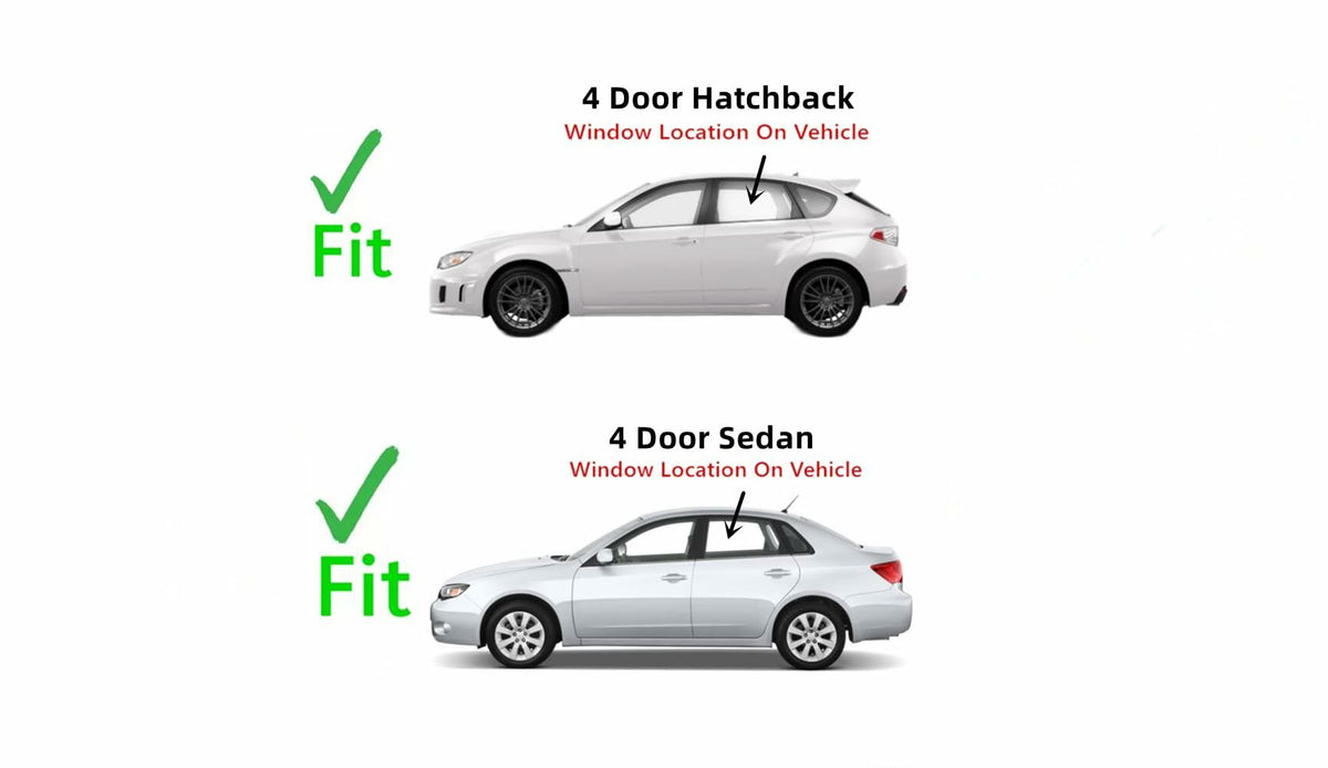 Driver Left Side Rear Door Window Door Glass Compatible with Subaru Impreza WRX 4 Door Sedan/Hatchback 2008-2014 Models