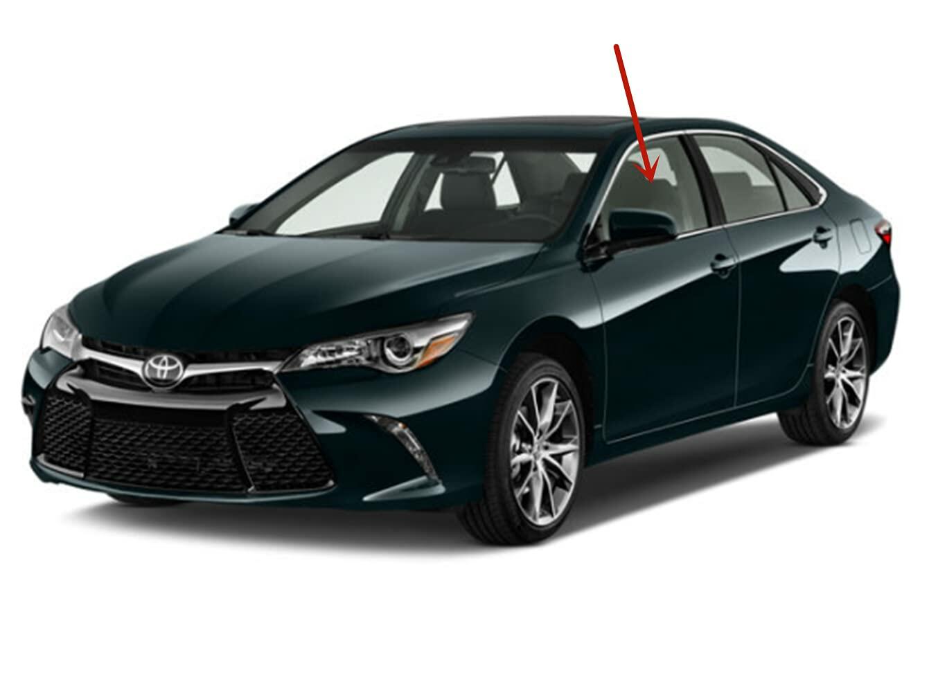 Driver Left Side Front Door Window Door Glass Compatible with Toyota Camry 4 Door Sedan 2015-2017 Models
