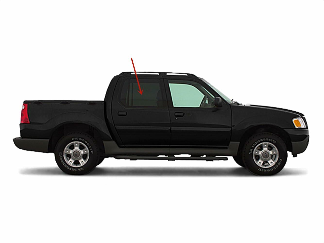 Passenger Right Side Rear Door Window Door Glass Compatible with Ford Explorer 2002-2010 4 Door Models/ Explorer Sport Trac 2007-2010 4 Door Models
