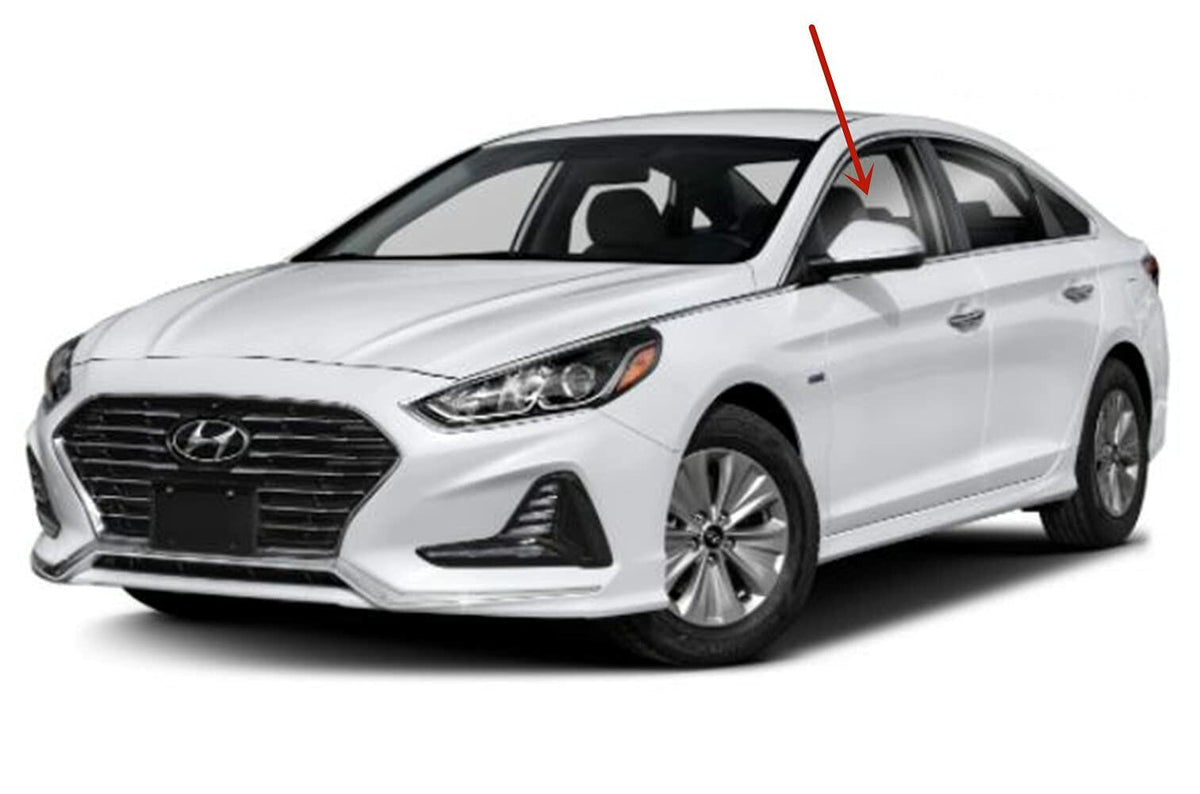 Driver Left Side Front Door Window Door Glass Compatible with Hyundai Sonata Plug-in / Sonata Hybrid 2016-2019 Models
