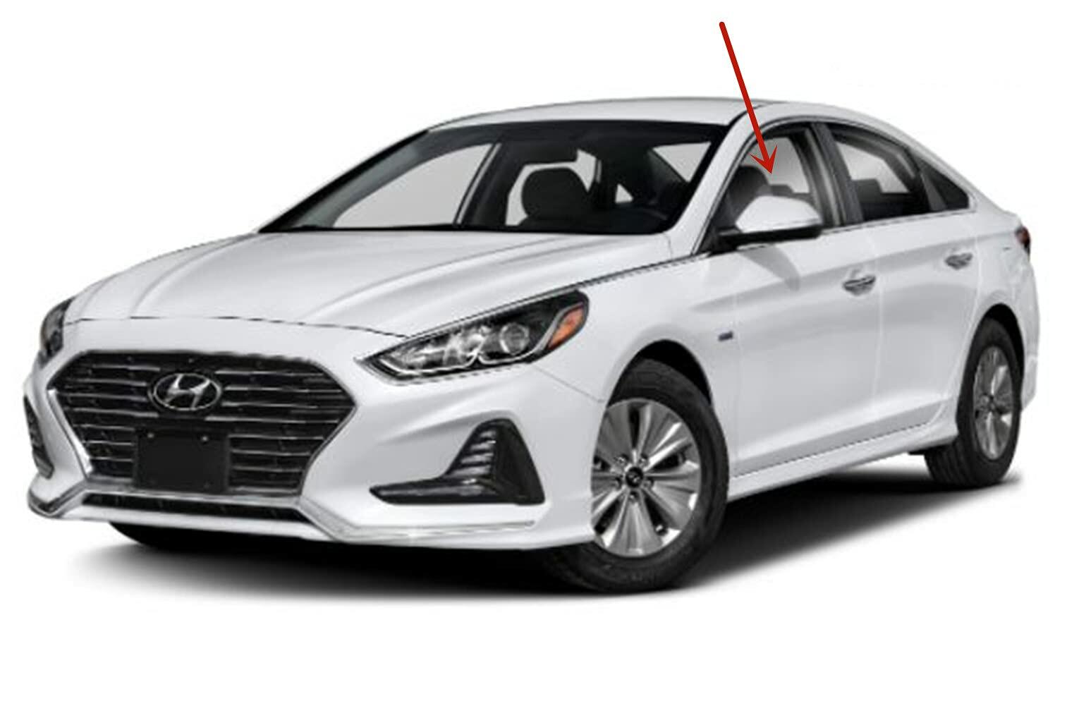 Driver Left Side Front Door Window Door Glass Compatible with Hyundai Sonata Plug-in / Sonata Hybrid 2016-2019 Models