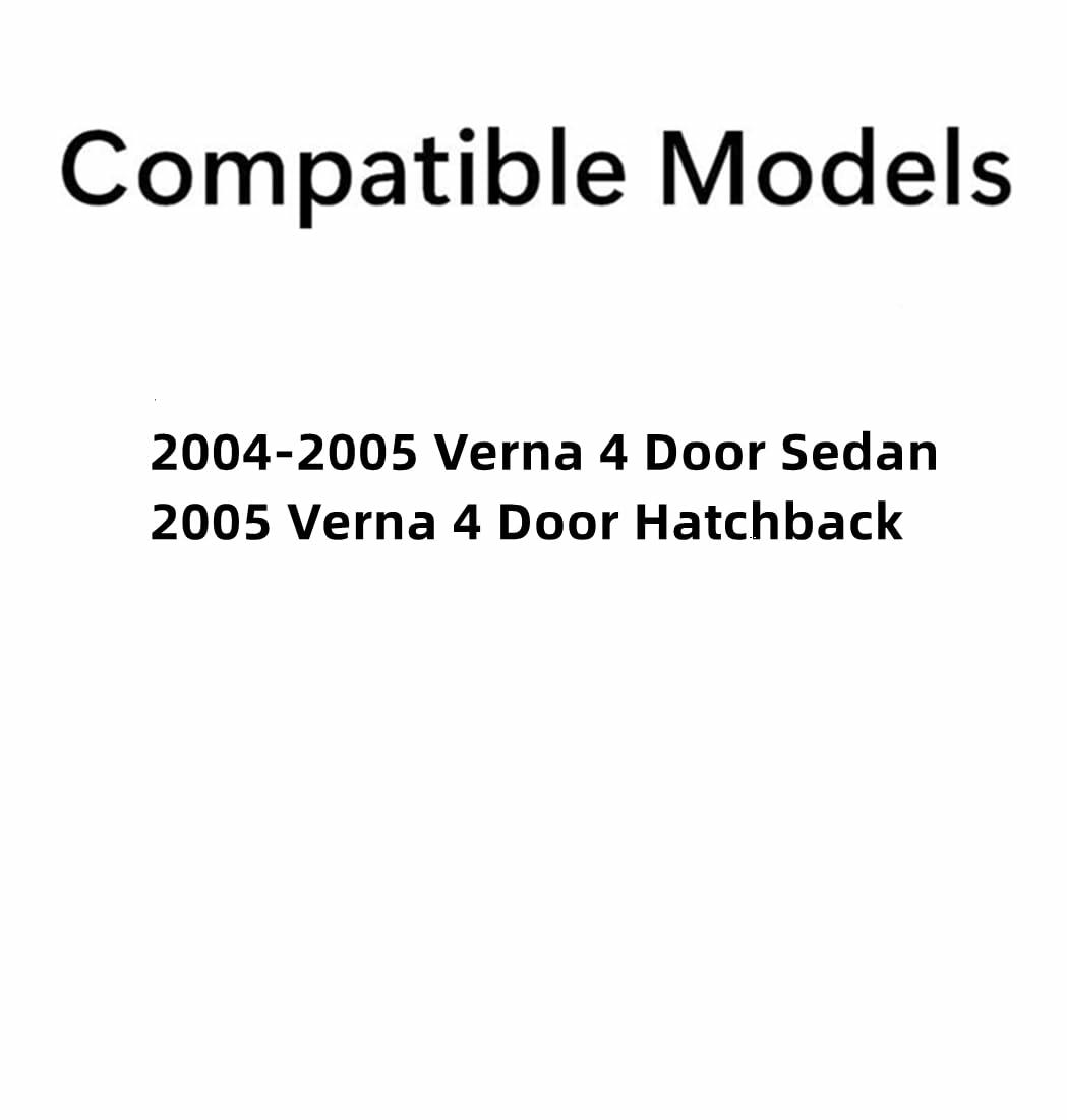 Driver Left Side Rear Door Window Door Glass Compatible with Dodge Verna 4 Door Sedan 2004-2005 Models