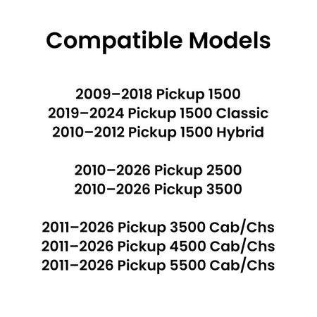 Heated Stationary Back Window Back Glass Compatible with Dodge Dodge Ram Pickup 1500 2009-2018 & 1500 Classic 2019-2024 & 2500 3500 2010-2026 & 3500Cab/Chs 4500 5500 2011-2026 Models