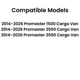 Stationary Back Window Back Glass Driver Left Side Compatible with Ram Promaster 1500 2500 3500 Cargo Van 2014-2026 Models (Not For Promaster City Van)