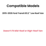Driver Left Side Front Door Window Door Glass Compatible with Ford Transit 83.2" Low-Roof Van 2015-2026 Models (Not for Mid/High Roof Transit, or Transit Connect)