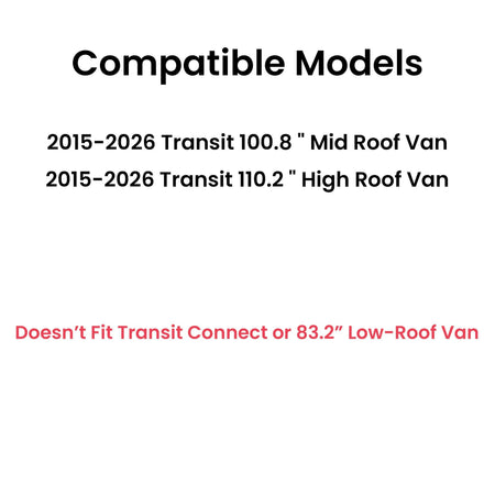 Privacy Driver Left Side Sliding Door Window Door Glass Compatible with Ford Transit 110.2" High-Roof 100.8" Mid-Roof Van 2015-2026 Models (Not for Transit Connect or Low-Roof Transit)