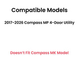 Driver Left Side Rear Door Window Door Glass Compatible with Jeep Compass MP 2017-2026 Models (Not For Compass MK)