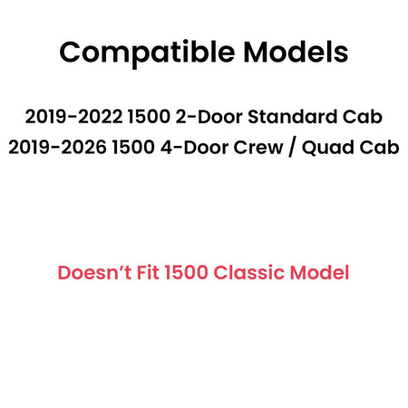 OEM Laminated Passenger Right Side Front Door Window Door Glass Compatible with Ram 1500 Pickup 2019-2026 Models (Not For 1500Classic)
