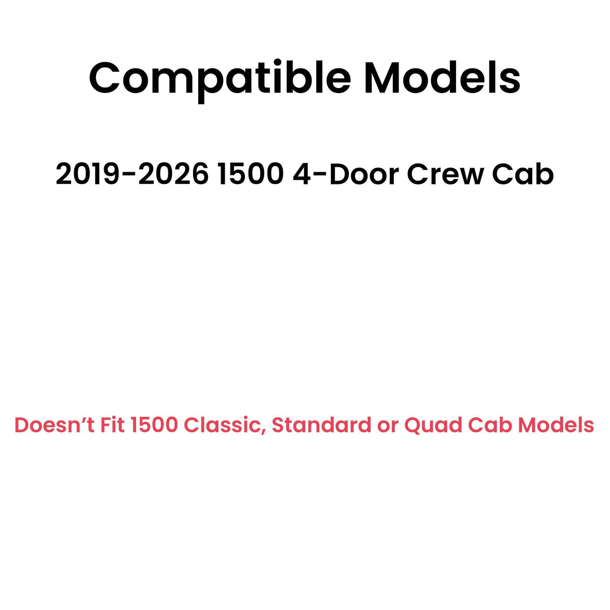 OEM Passenger Right Side Rear Door Window Door Glass Compatible with Ram Pickup 4 Door Crew Cab 2019-2026 Models (Not For 1500Classic)