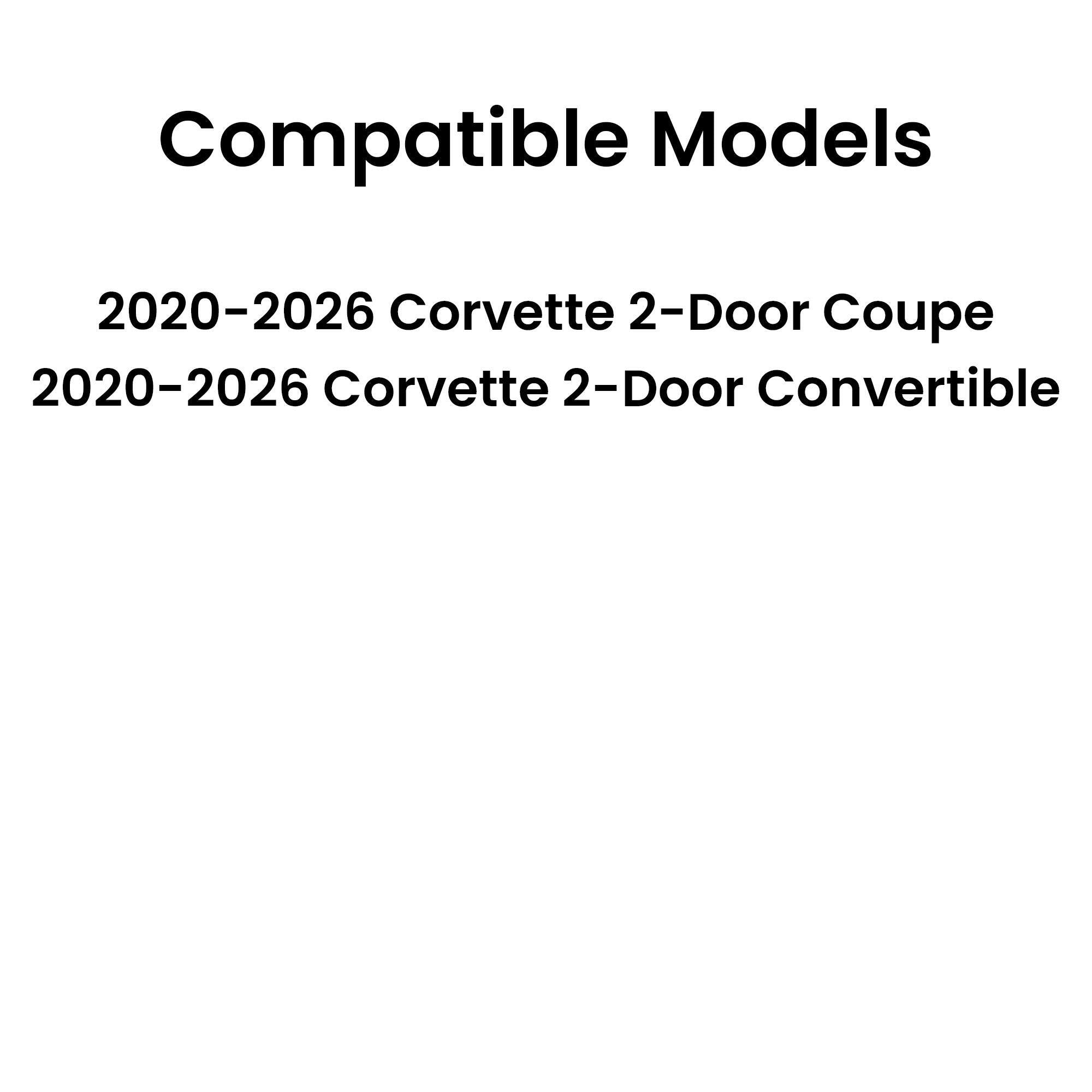 Tempered Passenger Right Side Door Window Door Glass Compatible with Chevrolet Corvette 2020-2026 Models