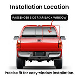 With Free Glue Factory Privacy Tinted Power Slider Passenger Right Side Panel Window Glass Compatible with Ford F-Series F250 F350 F450 F550 2008-2016 & F650 F750 2008-2022 Models
