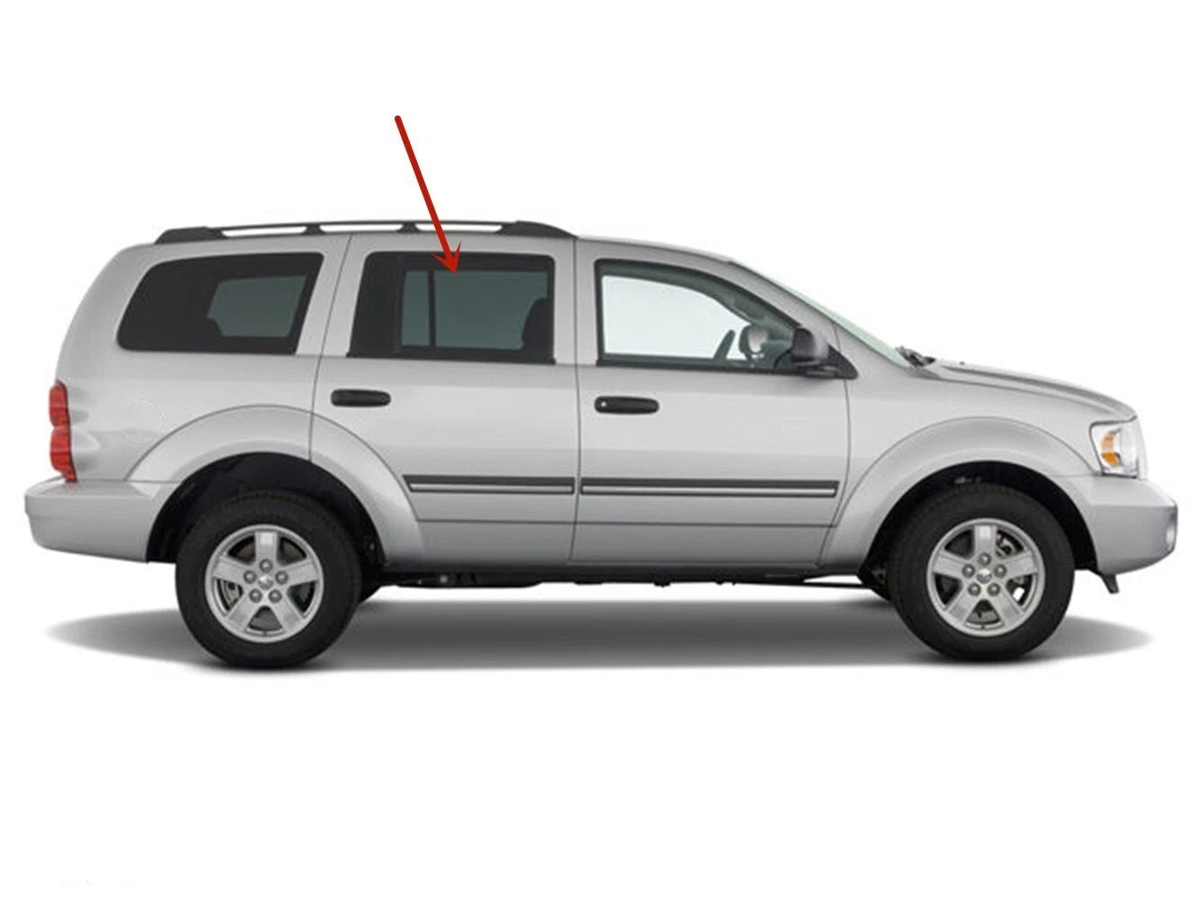 Passenger Right Side Rear Door Window Door Glass Compatible with Dodge Durango/Chrysler Aspen 2004-2009 Vehicle Models