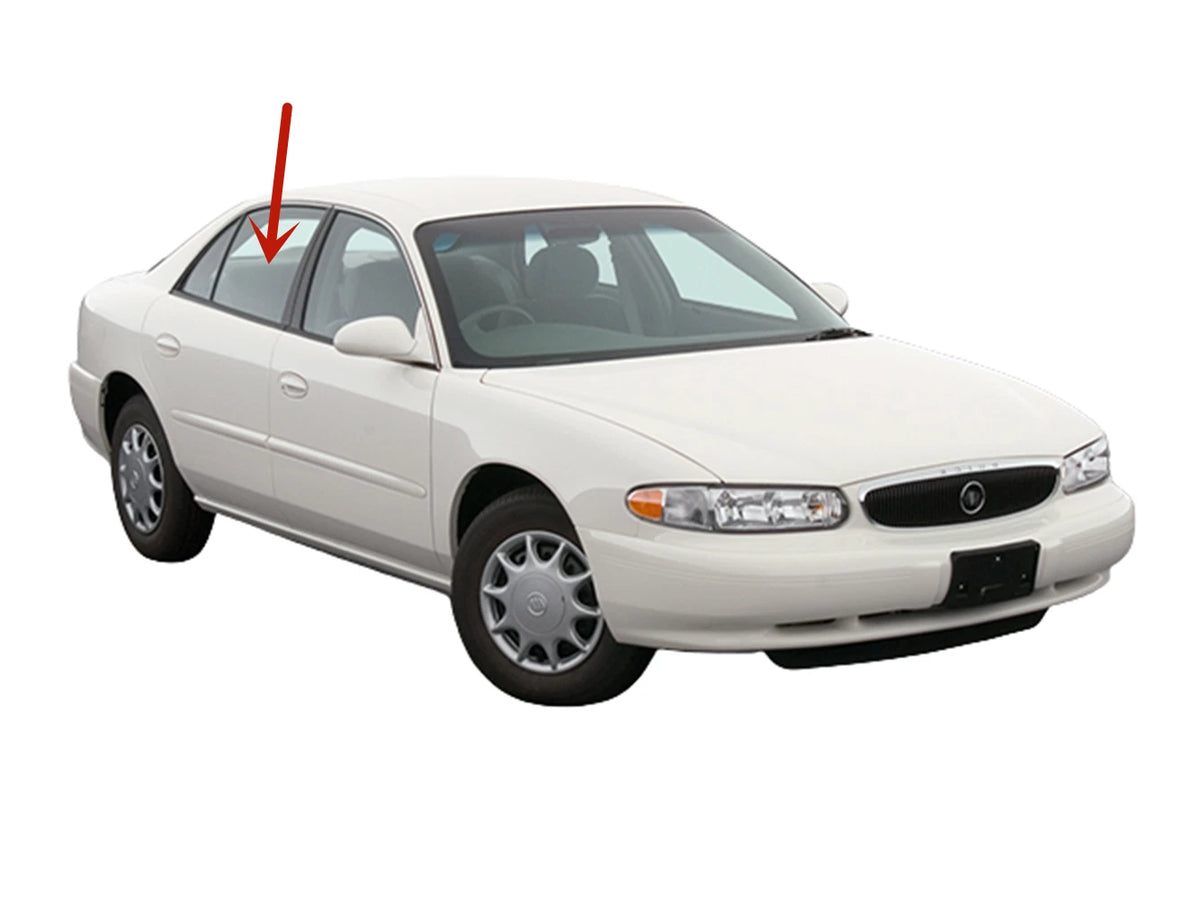 Passenger Right Side Rear Door Window Door Glass Compatible with Buick Regal / Century 4 Door Sedan 1997-2005 Vehicle Models